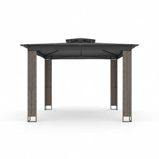 Tonnelle de jardin Calypso en acier avec toile imperméable | 3x3m | Anthracite | Série Confort