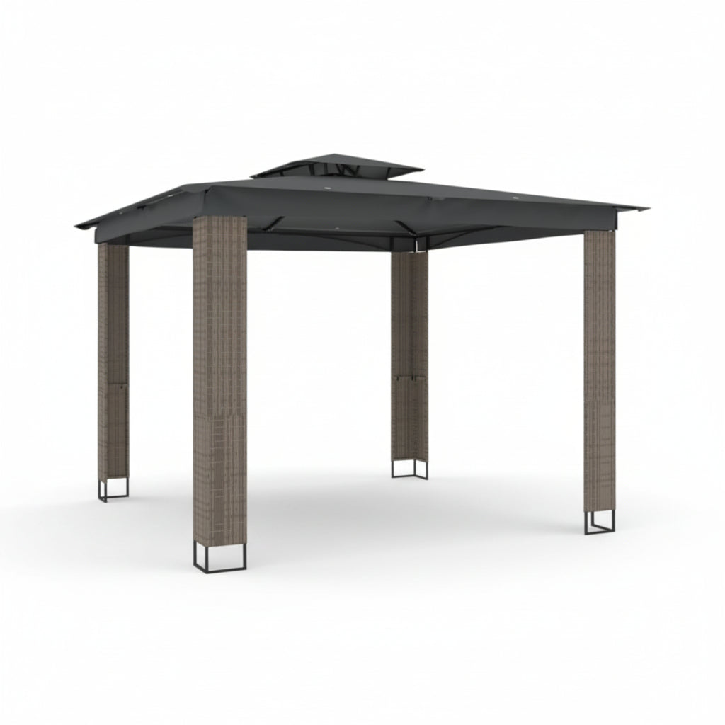 Tonnelle de jardin Calypso en acier avec toile imperméable | 3x3m | Anthracite | Série Confort