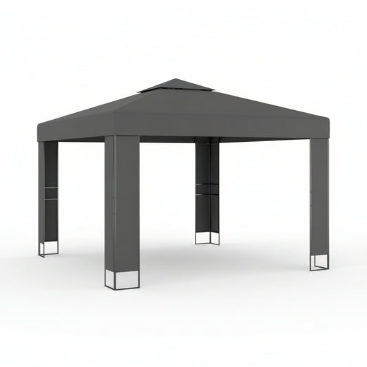 Tonnelle de jardin Azura en acier avec toile imperméable | 3x3m | Anthracite | Série Confort