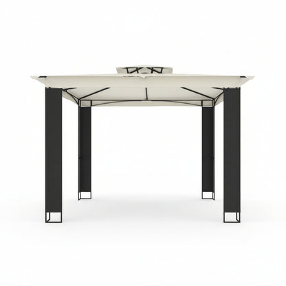 Tonnelle de jardin Calypso en acier avec toile imperméable | 3x3m | Crème | Série Confort