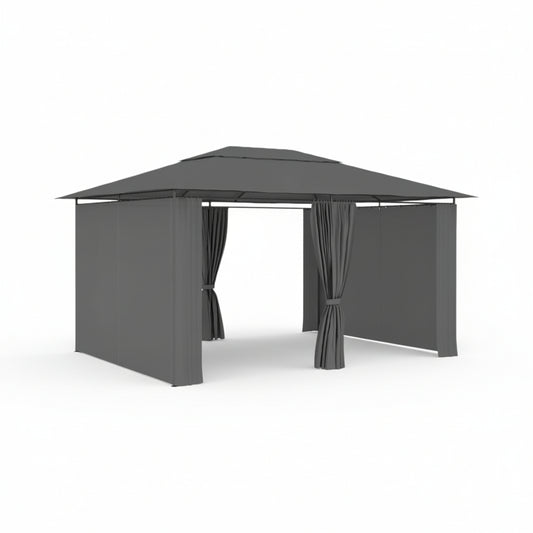 Tonnelle de jardin Riviera en acier avec toile imperméable | 3x4m | Anthracite | Série Confort