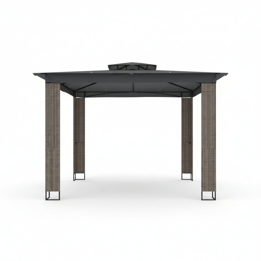 Tonnelle de jardin Calypso en acier avec toile imperméable | 3x3m | Anthracite | Série Confort