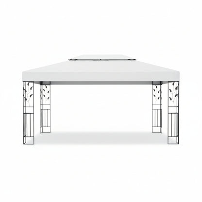 Tonnelle de jardin Sierra en acier avec toile imperméable | 3x4m | Blanc | Série Confort