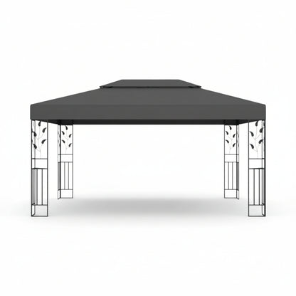 Tonnelle de jardin Sierra en acier avec toile imperméable | 3x4m | Anthracite | Série Confort