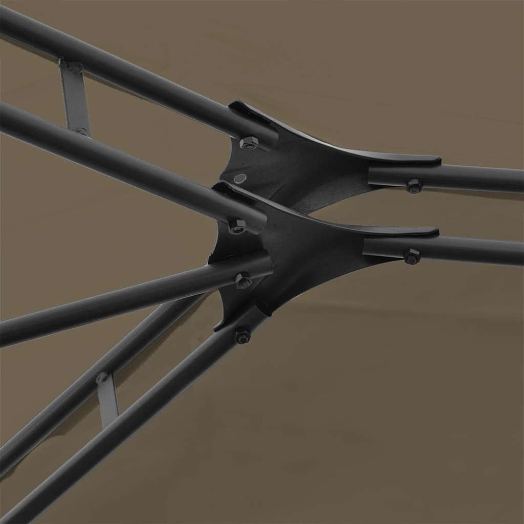 Tonnelle de jardin Riviera en acier avec toile imperméable | 3x4m | Taupe | Série Confort