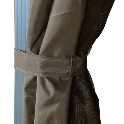 Tonnelle de jardin Marina en aluminium avec toile imperméable | 3x4m | Taupe | Série Structure