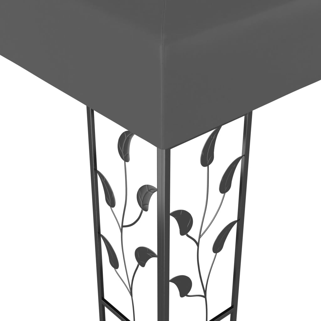 Tonnelle de jardin Sierra en acier avec toile imperméable | 3x4m | Anthracite | Série Confort