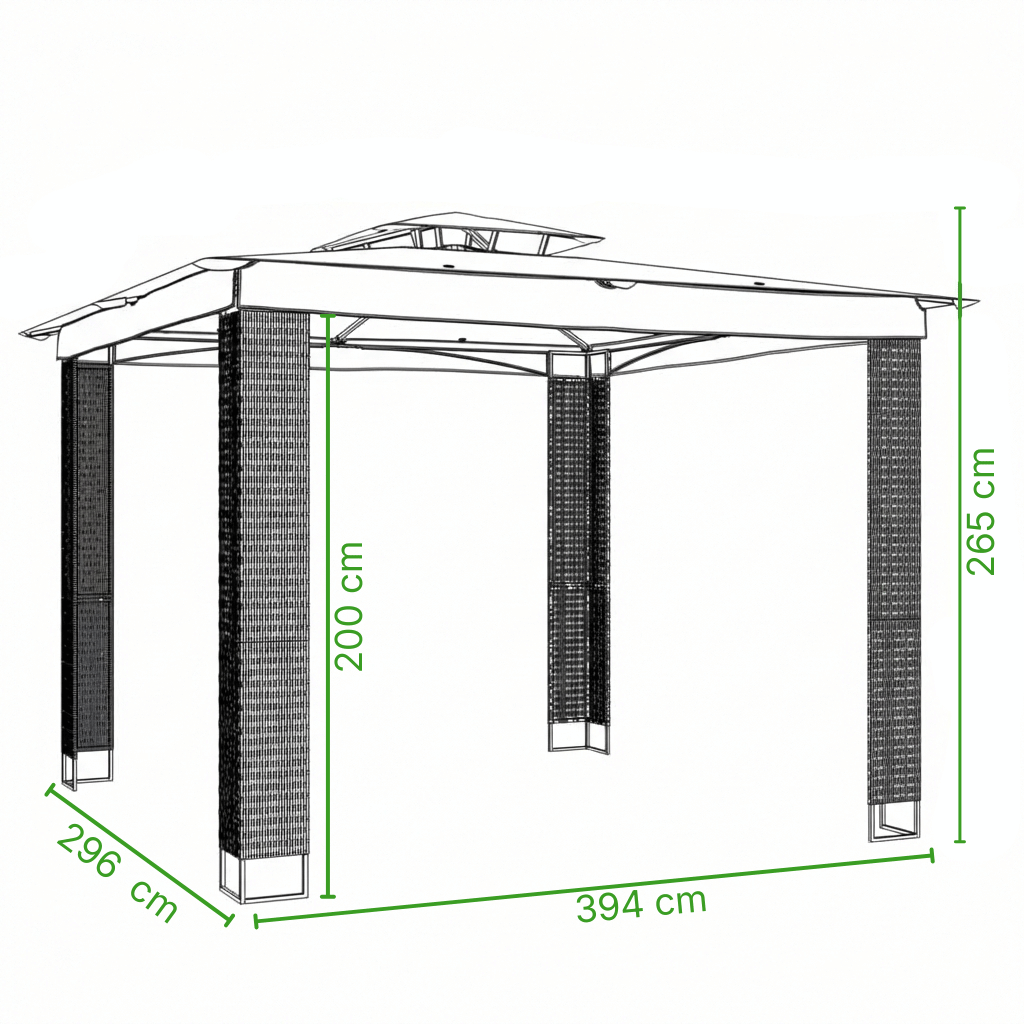 Tonnelle de jardin Calypso 3x4m | Série Confort