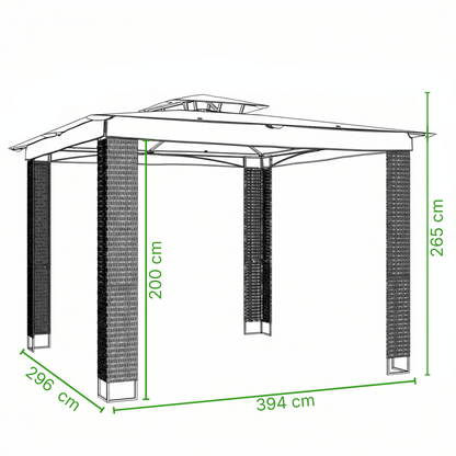 Tonnelle de jardin Calypso 3x4m | Série Confort