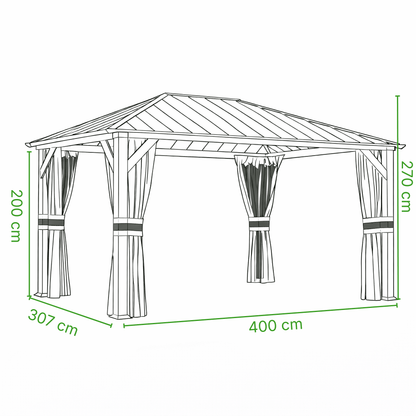 Tonnelle de jardin Titan 3x4m | Série Signature